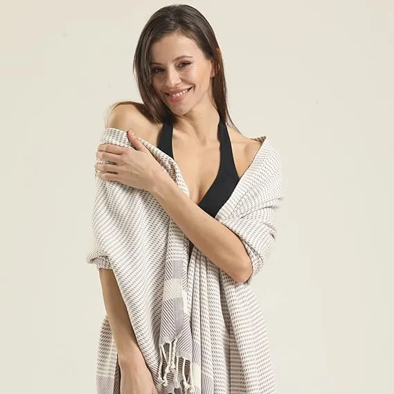 1 Pack - 100% Cotton Turkish Beach Towel Oversized Extra Large for
