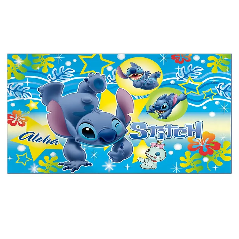 3D Cartoon Lilo & Stitch Bath Towel Simba Baby Swimming Beach Towel Soft Absorbent Washcloth 70x140cm Children Boys Girls Gift