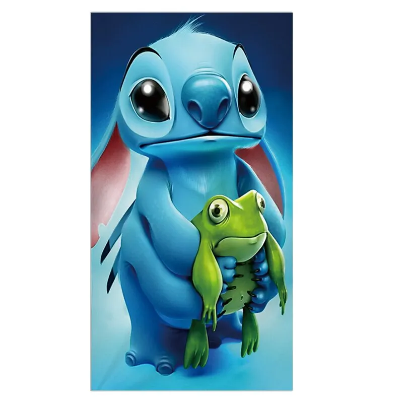 3D Cartoon Lilo & Stitch Bath Towel Simba Baby Swimming Beach Towel Soft Absorbent Washcloth 70x140cm Children Boys Girls Gift