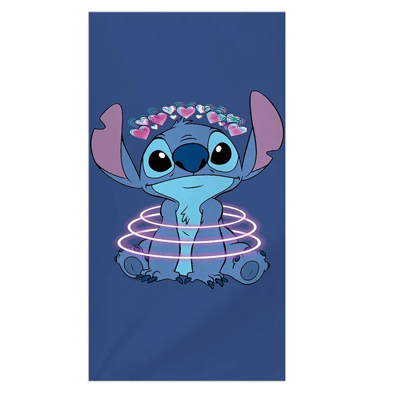 3D Cartoon Lilo & Stitch Bath Towel Simba Baby Swimming Beach Towel Soft Absorbent Washcloth 70x140cm Children Boys Girls Gift