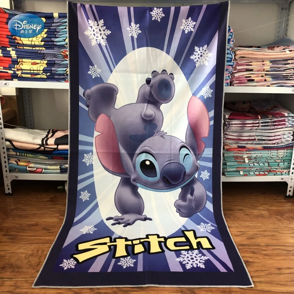 3D Cartoon Lilo & Stitch Bath Towel Simba Baby Swimming Beach Towel Soft Absorbent Washcloth 70x140cm Children Boys Girls Gift