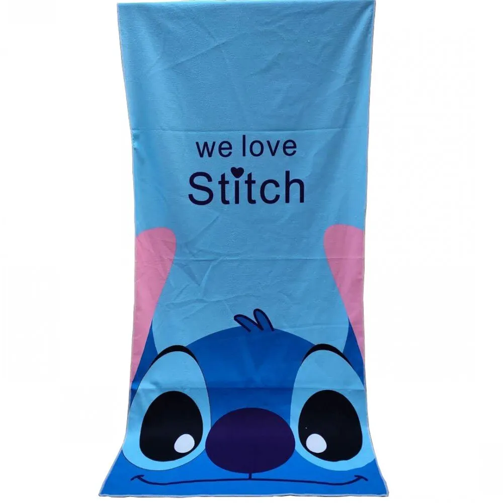 3D Cartoon Lilo & Stitch Bath Towel Simba Baby Swimming Beach Towel Soft Absorbent Washcloth 70x140cm Children Boys Girls Gift