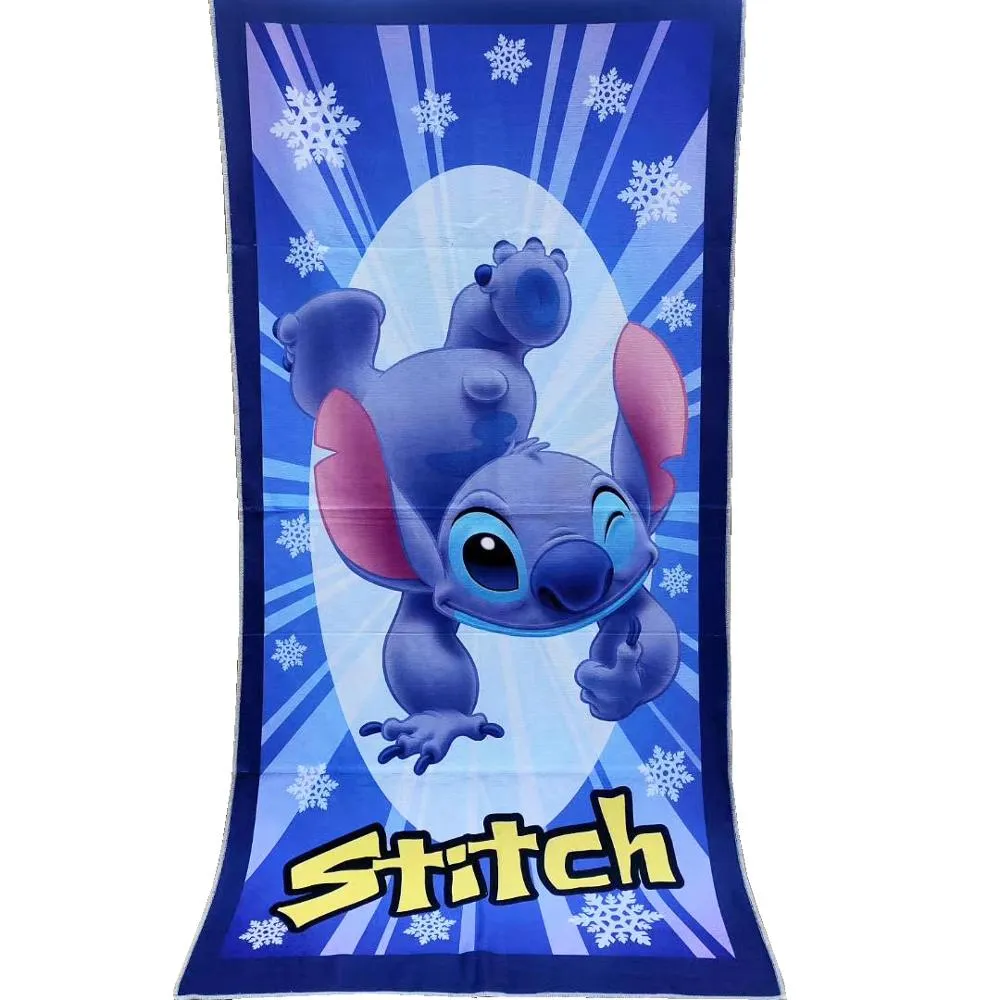 3D Cartoon Lilo & Stitch Bath Towel Simba Baby Swimming Beach Towel Soft Absorbent Washcloth 70x140cm Children Boys Girls Gift