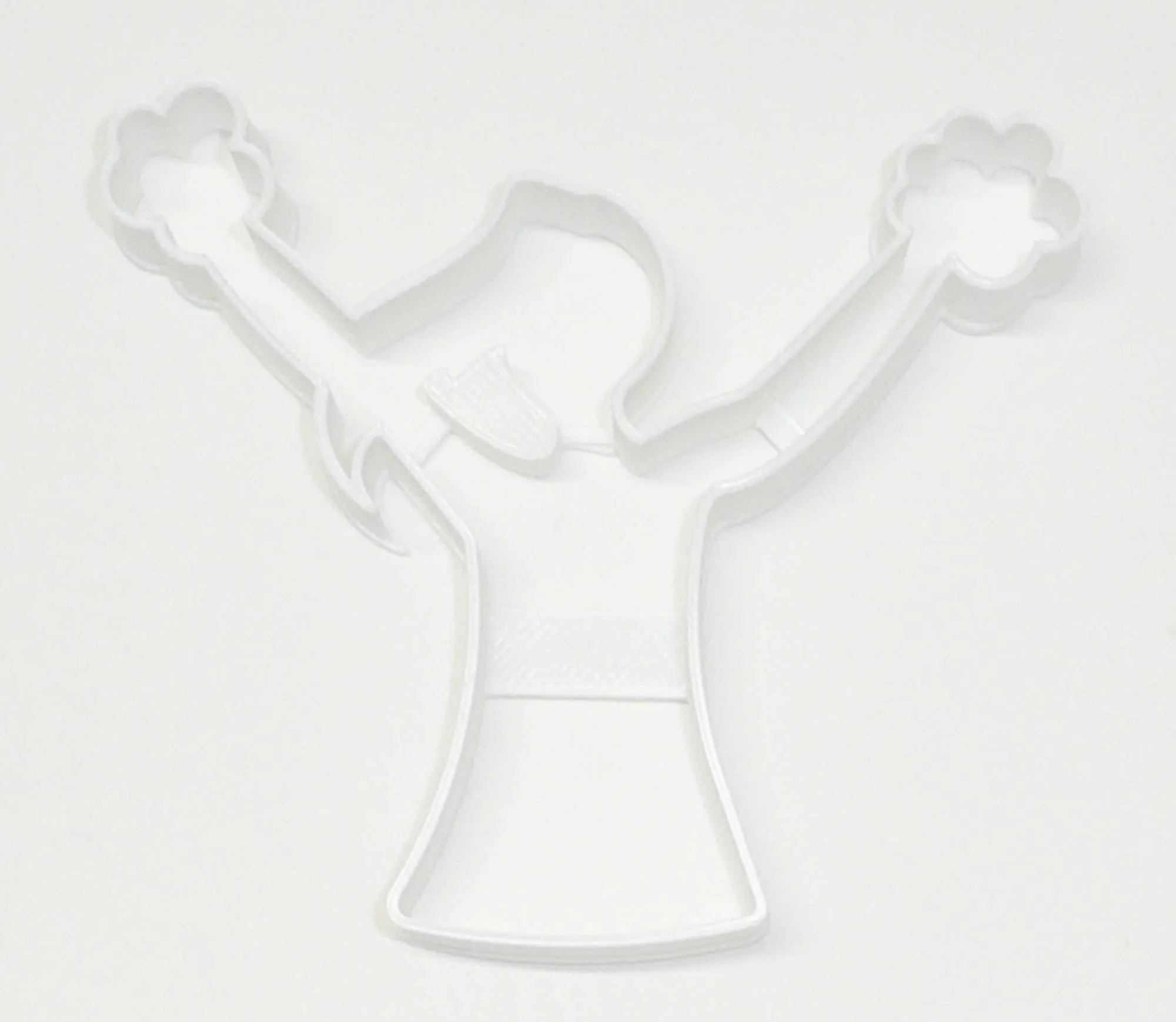 6x Cheerleader Pom Poms Fondant Cutter Cupcake Topper 1.75 IN USA FD3422