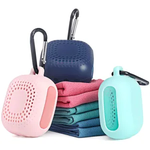Absorbent & Breathable Towel w Silicone Casing and Carabiner