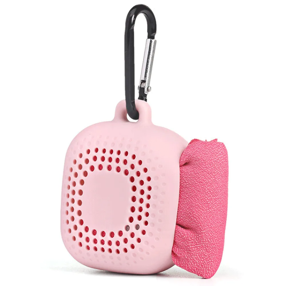 Absorbent & Breathable Towel w Silicone Casing and Carabiner