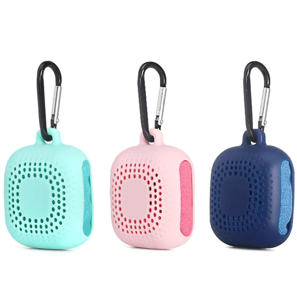 Absorbent & Breathable Towel w Silicone Casing and Carabiner