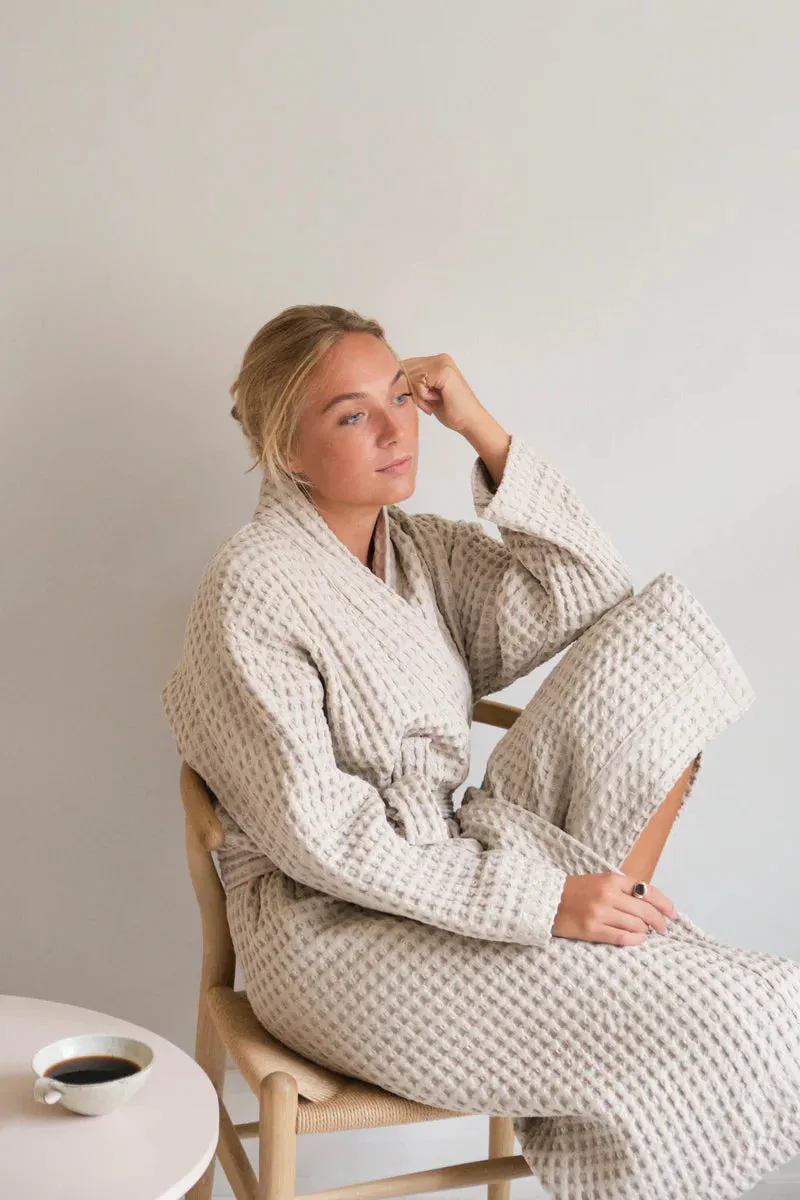 Big Waffle Bathrobe   Candle Gift Set