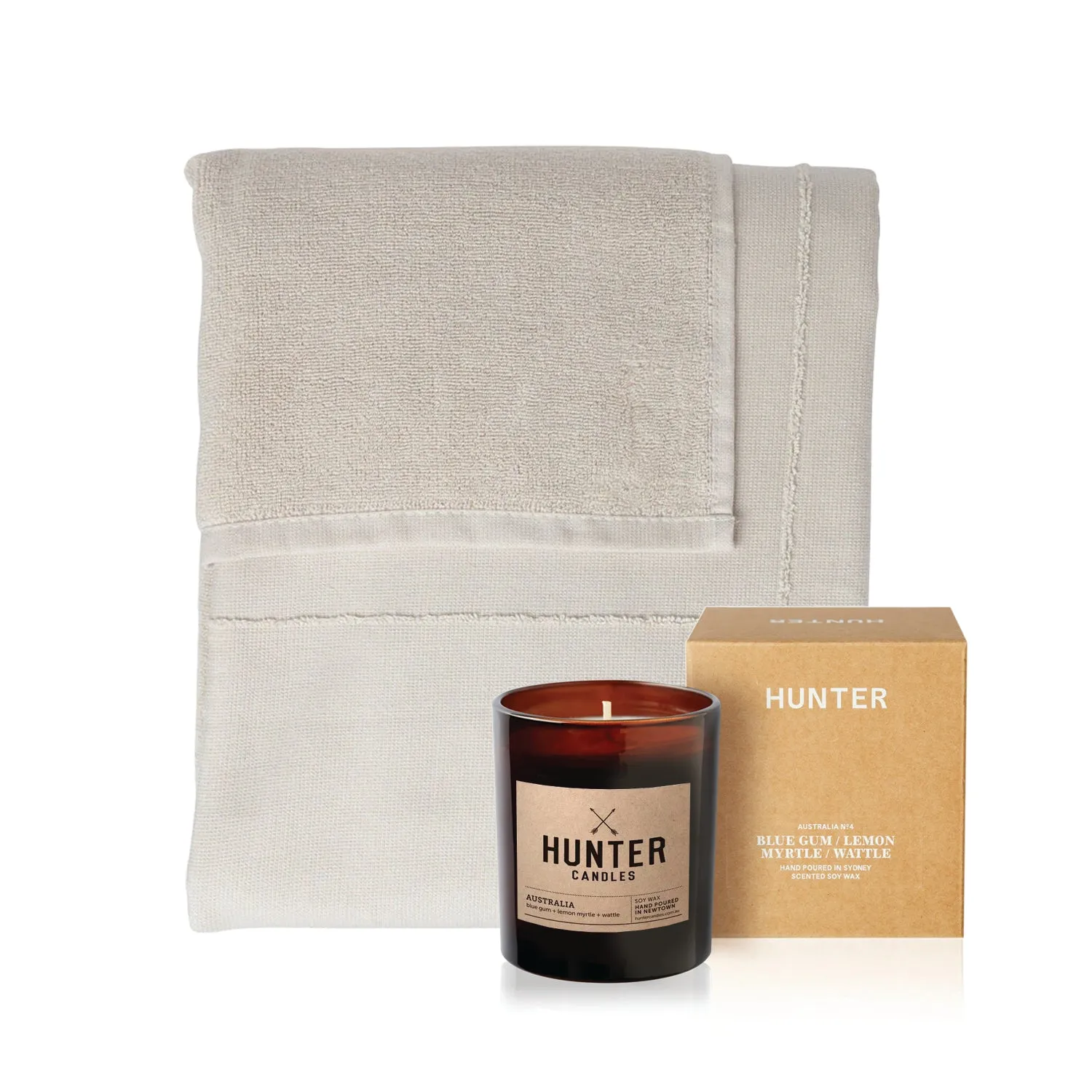 CALM Towel To Wrap   Candle Set