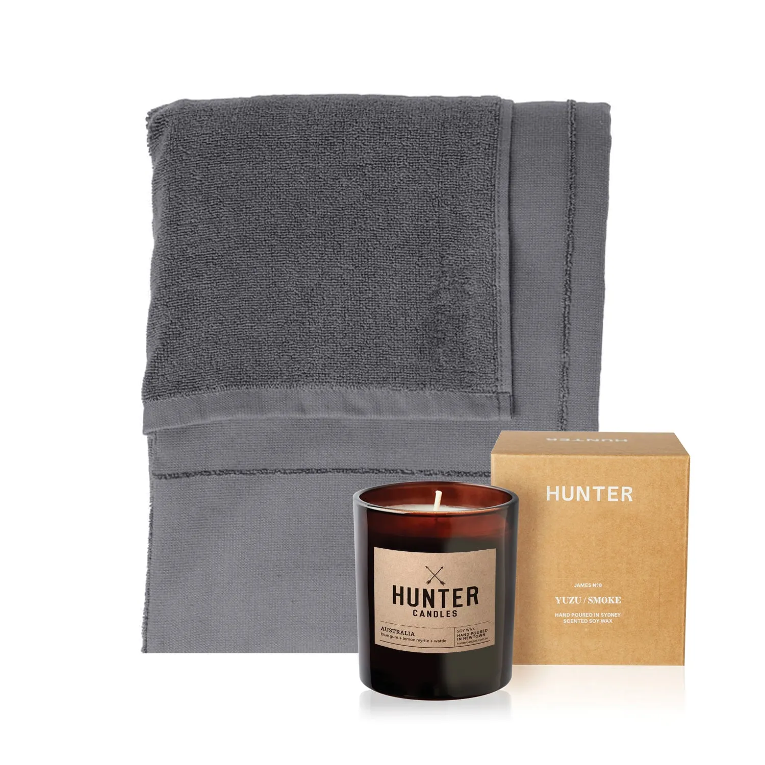 CALM Towel To Wrap   Candle Set