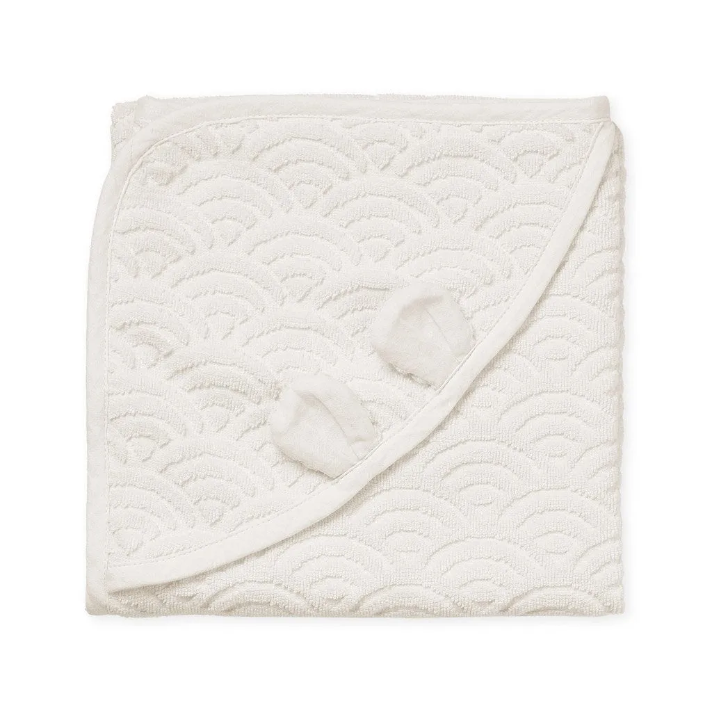 Cam Cam Copenhagen Baby Hooded Towel w/ Ears Off White