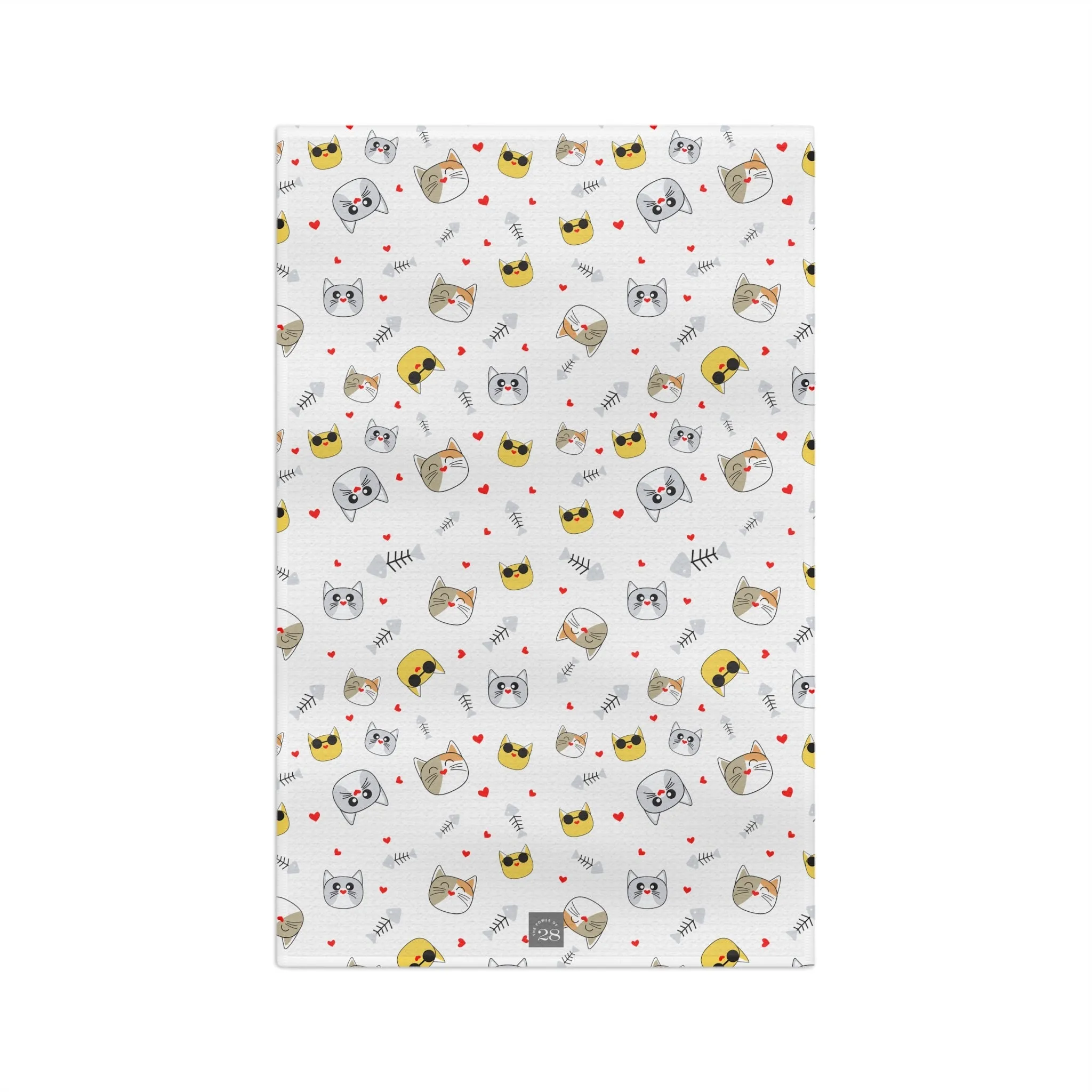 Cat Faces Tea Towel