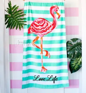 Flamingo Beach Towel
