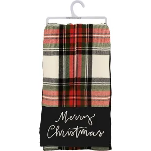 HAND LETTERED MERRY CHRISTMAS KITHEN TOWEL