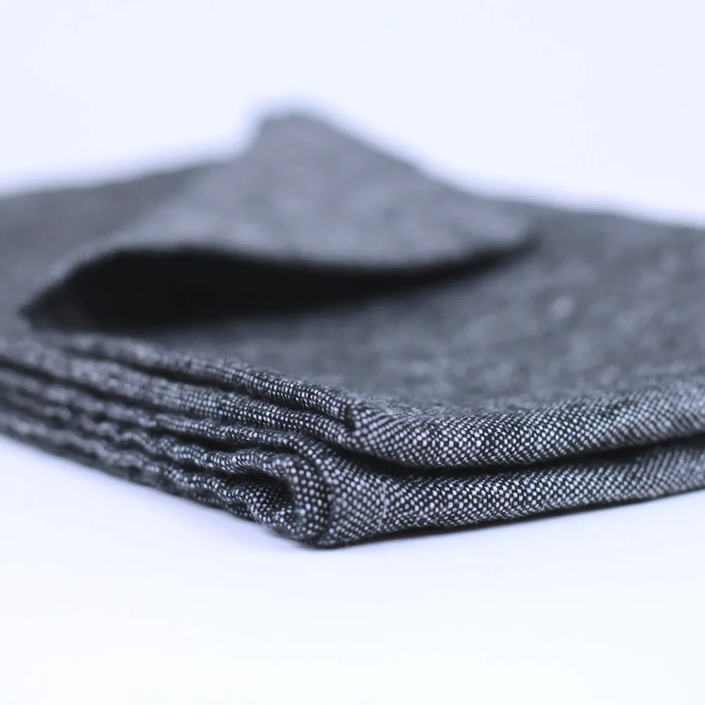 Linen Hand Towel - Stonewashed - Black - Luxury Thick Linen