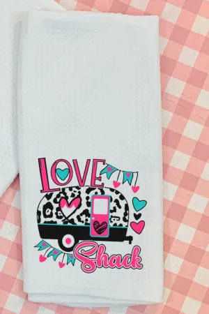 LOVE SHACK WAFFLE KITCHEN TOWEL