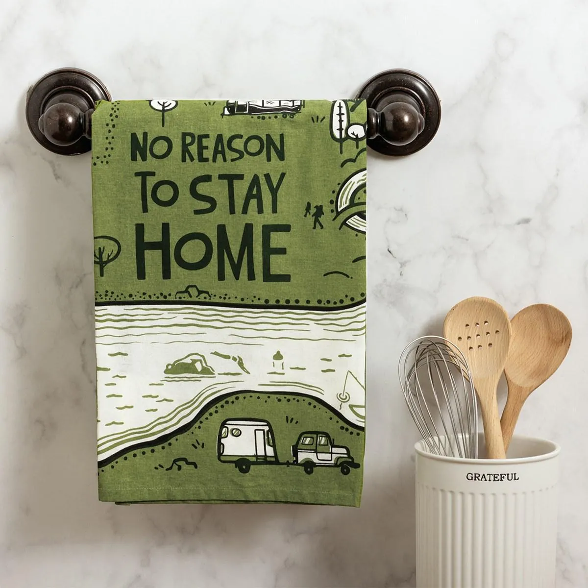 NO REASON TO STAY HOME KITCHEN TOWEL