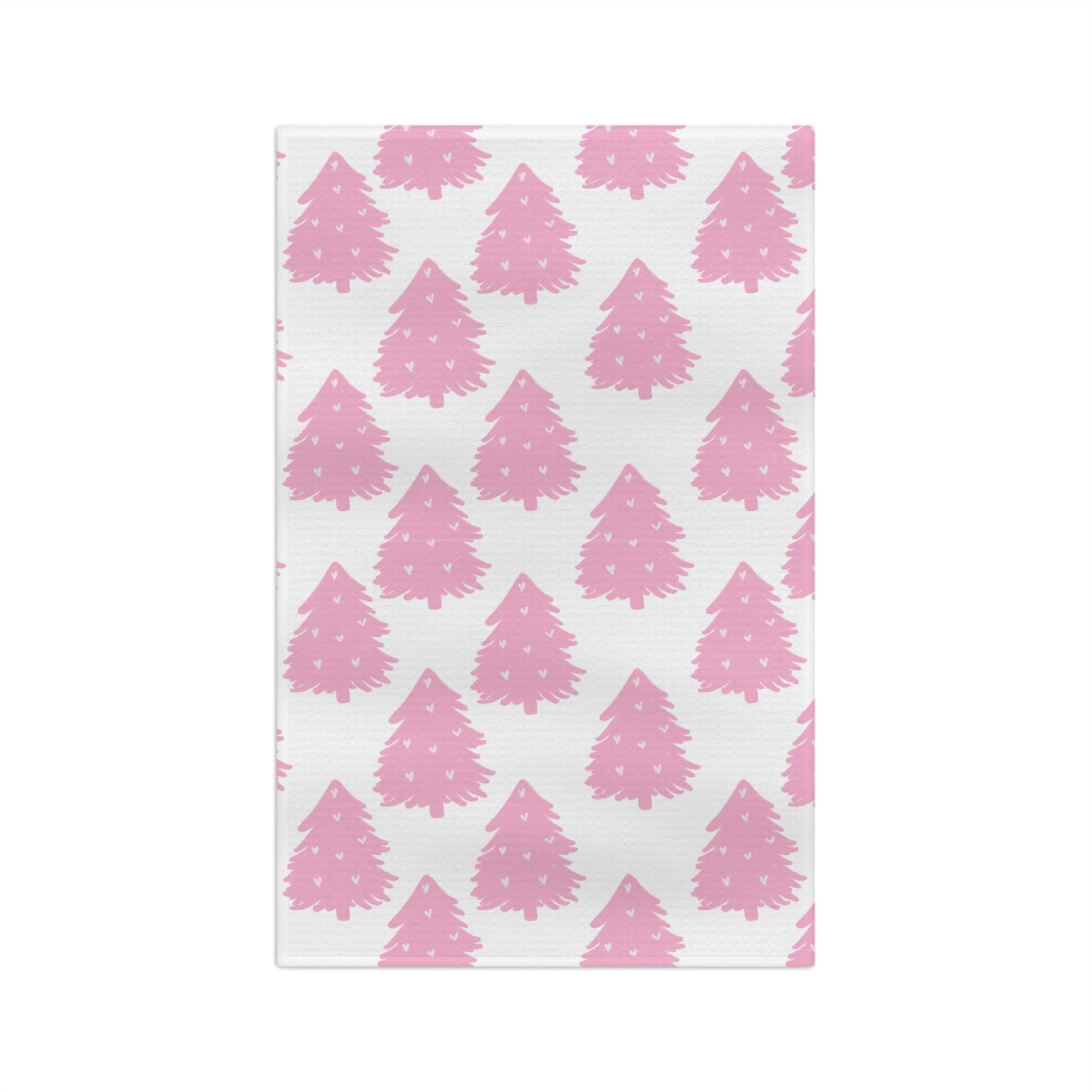 Pink Christmas Tree Tea Towel