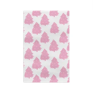 Pink Christmas Tree Tea Towel