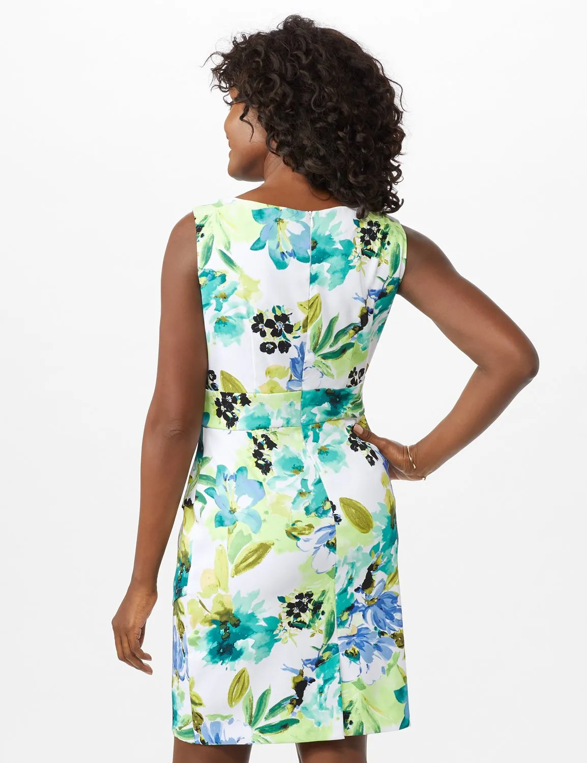 Sleeveless Floral Asymmetrical Tiered Dress