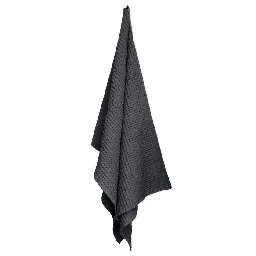 The Organic Company Big Waffle Towel & Blanket Dark Grey