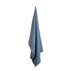 The Organic Company Big Waffle Towel & Blanket Grey Blue