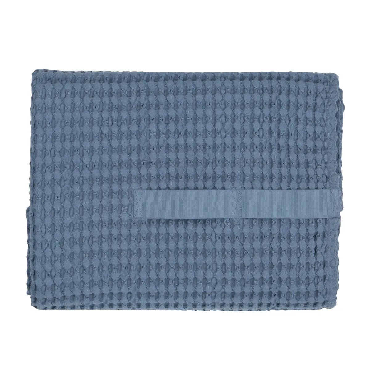 The Organic Company Big Waffle Towel & Blanket Grey Blue