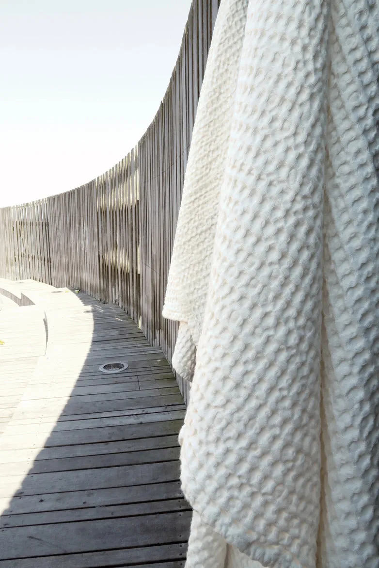 The Organic Company Big Waffle Towel & Blanket Natural White