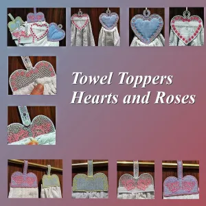 Towel Toppers Hearts and Roses