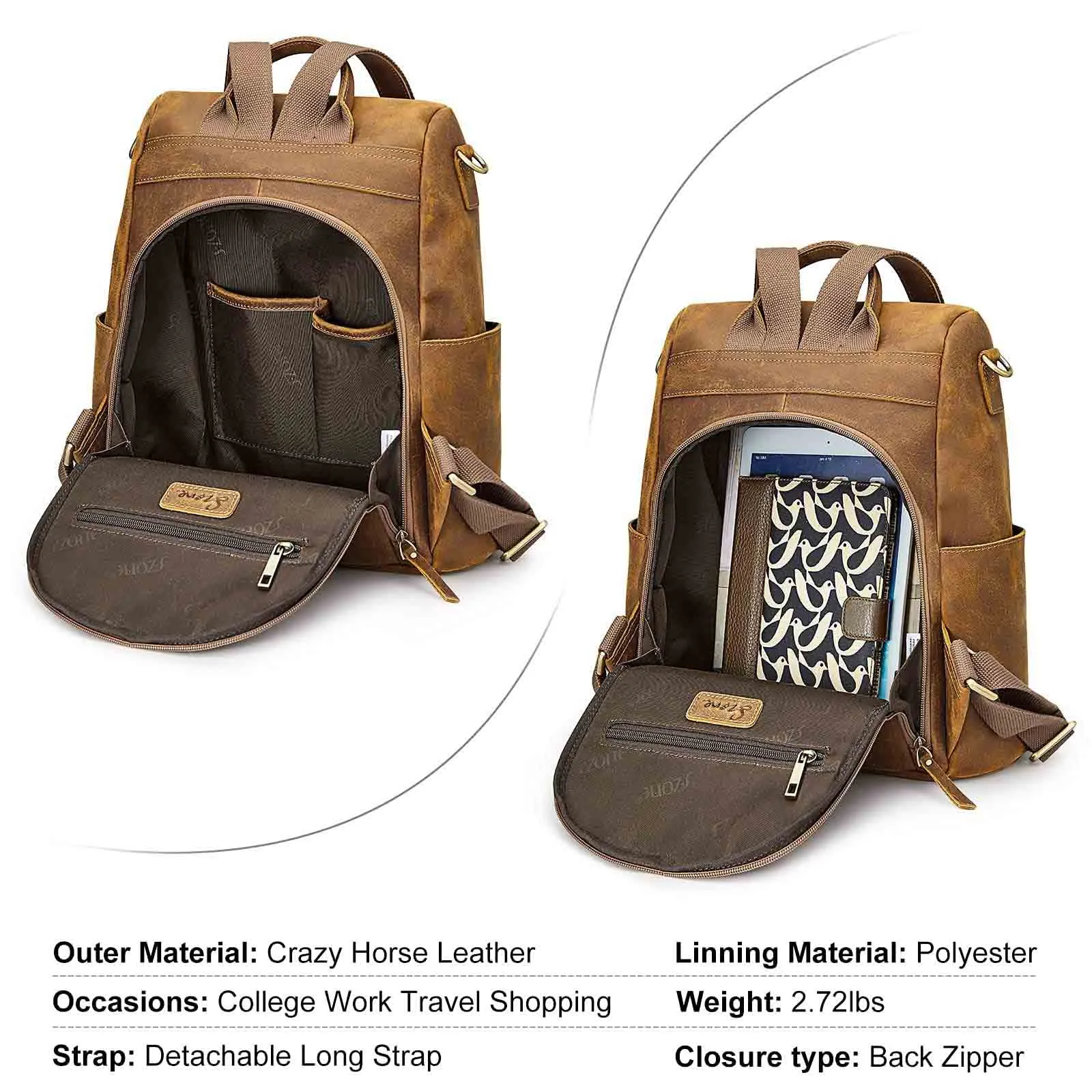Vintage Leather Backpack